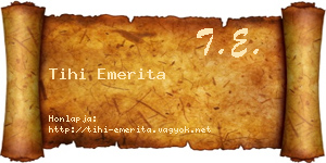 Tihi Emerita névjegykártya